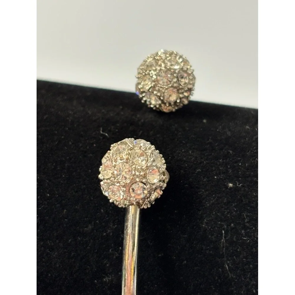Bangle Rhinestone Baubles Very Sparkly Cute Silver Tone‎